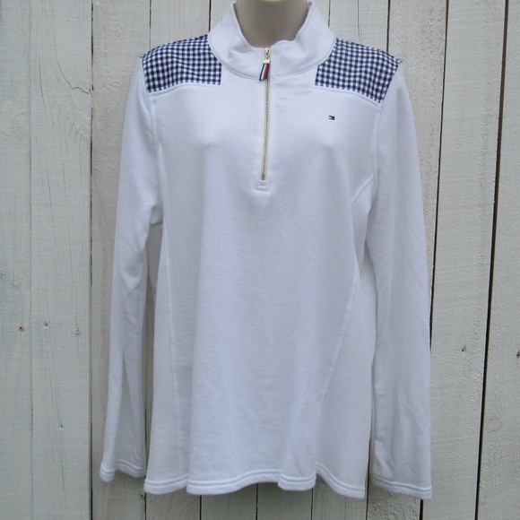 Tommy Hilfiger Women's Gingham-Trim Top - Picture 3 of 6